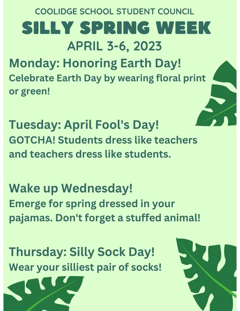 silly spring week flyer