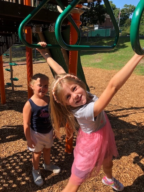 students playing on playground