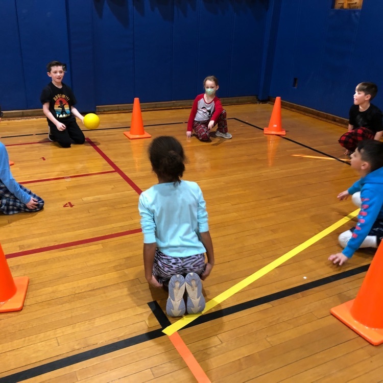 third grade PE class