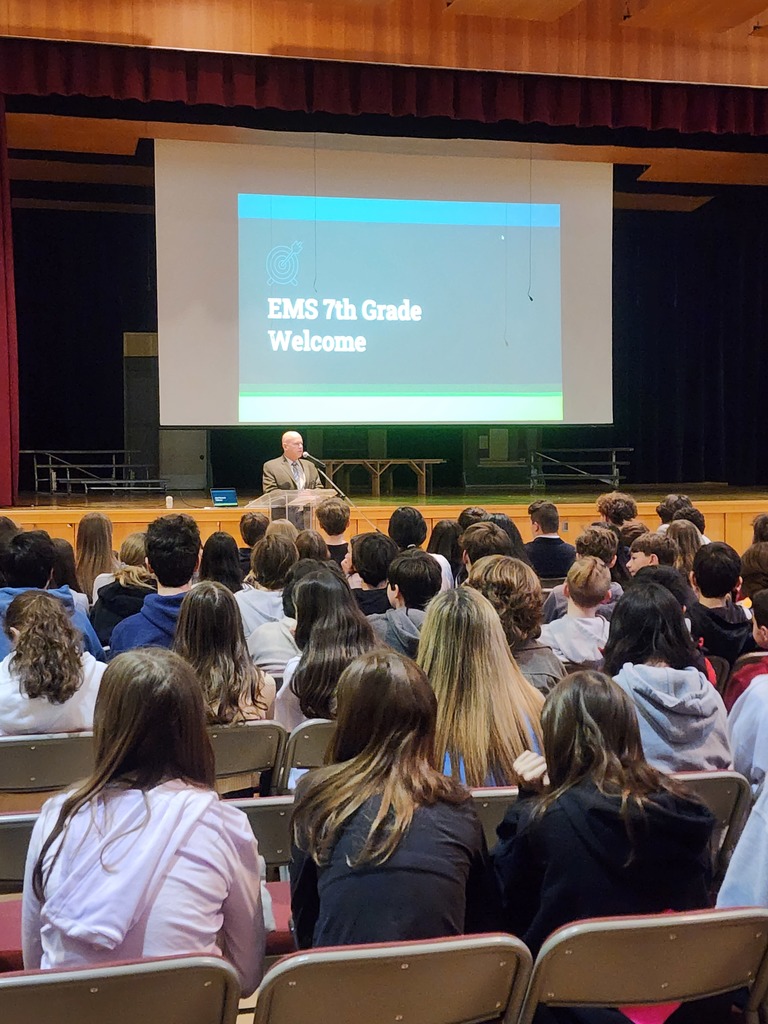 Principal Faehndrich speaks to the 7th graders